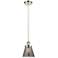 Ballston Urban Cone 6" Mini Pendant - Polished Nickel - Plated Smoke S