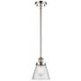 Ballston Urban Cone 6" Polished Nickel Stemmed Mini Pendant w/ Seedy S