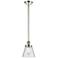 Ballston Urban Cone 6" Polished Nickel Stemmed Mini Pendant w/ Seedy S