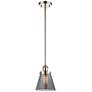 Ballston Urban Cone 6" Polished Nickel Stemmed Mini Pendant w/ Smoke S