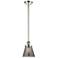 Ballston Urban Cone 6" Polished Nickel Stemmed Mini Pendant w/ Smoke S