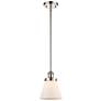 Ballston Urban Cone 6" Polished Nickel Stemmed Mini Pendant w/ White S