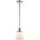 Ballston Urban Cone 6" Polished Nickel Stemmed Mini Pendant w/ White S