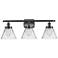 Ballston Urban Cone 8" 3 Light 28" LED Bath Light - Matte Black -