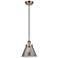 Ballston Urban Cone 8" LED Mini Pendant - Antique Copper - Plated Smok