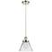 Ballston Urban Cone 8" LED Mini Pendant - Polished Nickel - Clear Shad