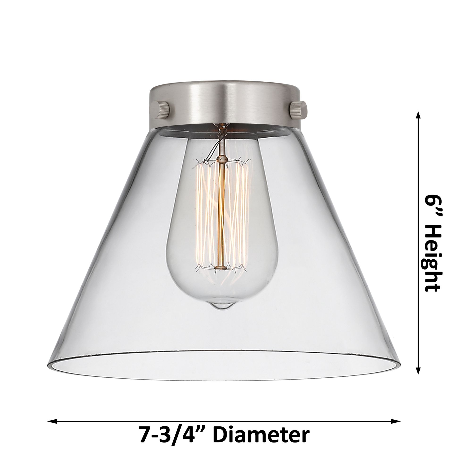 Image 7 Ballston Urban Cone 8" LED Sconce - Matte Black Finish - Clear Shade more views