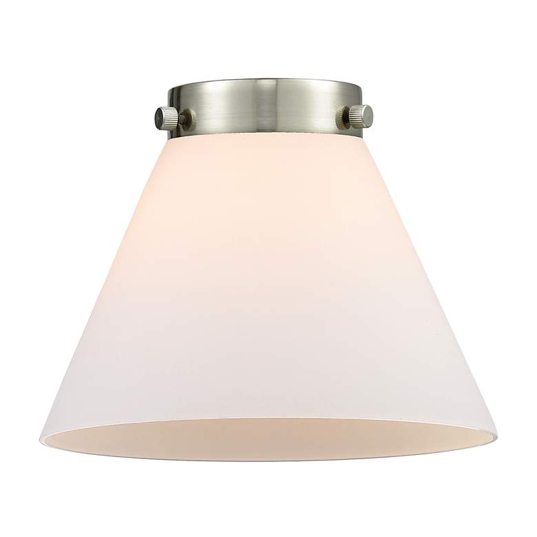 Image 3 Ballston Urban Cone 8"W Matte Black Stem Hung Mini Pendant w/ White Sh more views