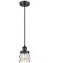 Ballston Urban Cone 9" Matte Black LED Corded Mini Pendant w/ Clear Shade