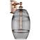 Ballston Vaz 10.88" High Antique Copper Sconce With Light Smoke Shade
