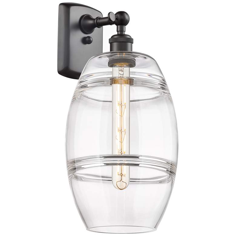 Image 1 Ballston Vaz 10.88" High Oil Rubbed Bronze Sconce With Clear Shade