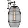 Ballston Vaz 10.88" High Polished Chrome Sconce With Light Smoke Shade