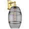 Ballston Vaz 10.88" High Satin Gold Sconce With Light Smoke Shade