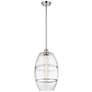 Ballston Vaz 10" Wide Polished Chrome Stem Hung Mini Pendant w/ Clear