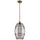 Ballston Vaz 10"W Brushed Brass Stemmed Mini Pendant w/ Light Smoke Sh
