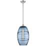 Ballston Vaz 10"W Chrome Stemmed Mini Pendant w/ Princess Blue Shade
