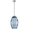 Ballston Vaz 10"W Chrome Stemmed Mini Pendant w/ Princess Blue Shade