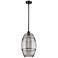 Ballston Vaz 10"W Oiled Bronze Stemmed Mini Pendant w/ Light Smoke Sha