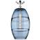 Ballston Vaz 10"W Polished Chrome Semi-Flush Mount w/ Princess Blue Sh