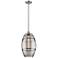 Ballston Vaz 10"W Satin Nickel Stemmed Mini Pendant w/ Light Smoke Sha