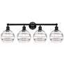 Ballston Vaz 11.63"H Black Brass Adjustable Sconce w/ Blue Shade
