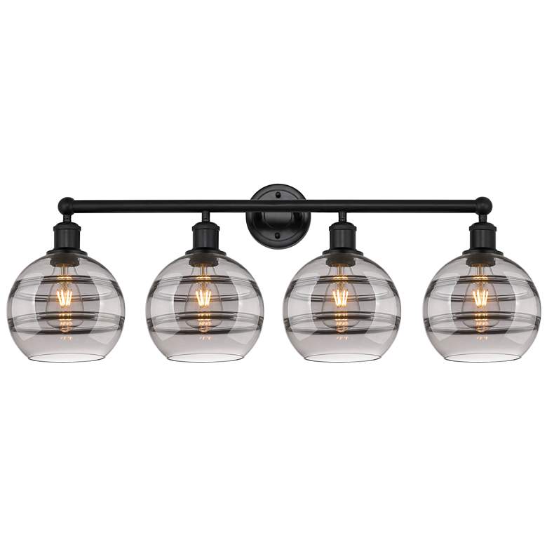 Image 1 Ballston Vaz 11.63"H Black Brass Adjustable Sconce w/ Clear Shade