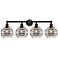 Ballston Vaz 11.63"H Black Brass Adjustable Sconce w/ Clear Shade