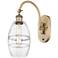 Ballston Vaz 11.63"H Brushed Brass Adjustable Sconce w/ Clear Shade