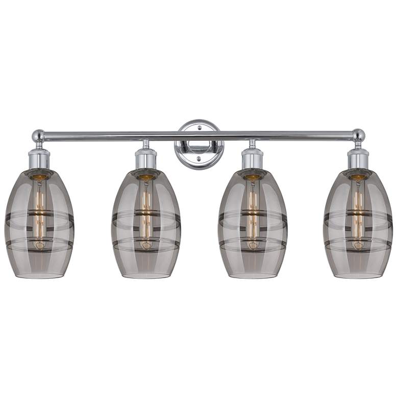 Image 1 Ballston Vaz 11.63"H Satin Nickel Adjustable Sconce w/ Smoke Shade
