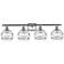 Ballston Vaz 12.38"W 3-Light Black Brass Corded Multi Pendant w/ Blue