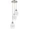 Ballston Vaz 12.38"W 3-Light Polished Nickel Corded Pendant w/ Clear S