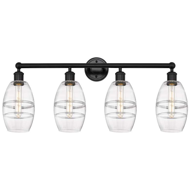 Image 1 Ballston Vaz 13.38"H Black Brass Adjustable Sconce w/ Blue Shade