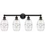 Ballston Vaz 13.38"H Black Brass Adjustable Sconce w/ Blue Shade