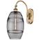 Ballston Vaz 13.38"H Brushed Brass Adjustable Sconce w/ Smoke Shade