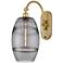 Ballston Vaz 13.38"H Gold Horizontally Adjustable Sconce w/ Smoke Shad