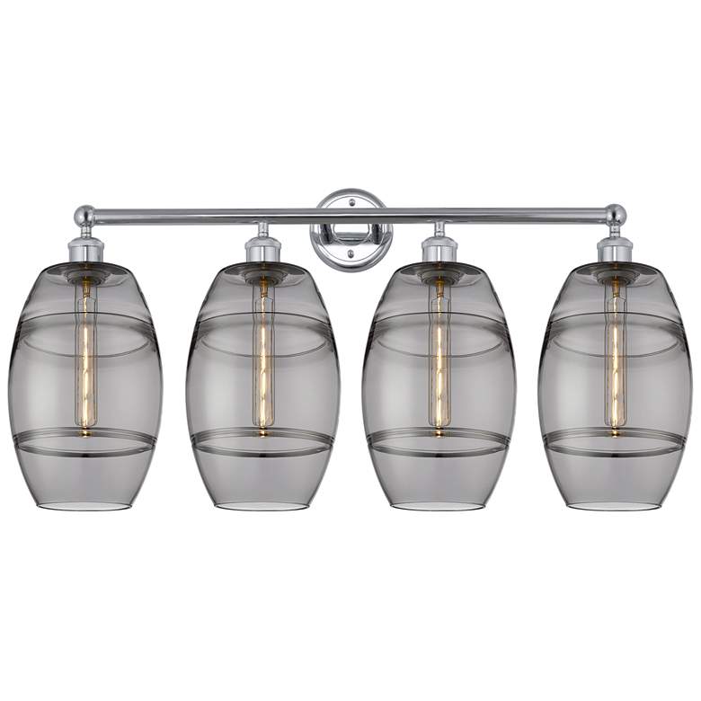 Image 1 Ballston Vaz 13.38"H Satin Nickel Adjustable Sconce w/ Smoke Shade