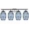Ballston Vaz 14.5"W 3-Light Black Brass Corded Pendant w/ Light Smoke