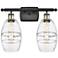 Ballston Vaz 15.88"W 2 Light Black Antique Brass Bath Light w/ Clear S