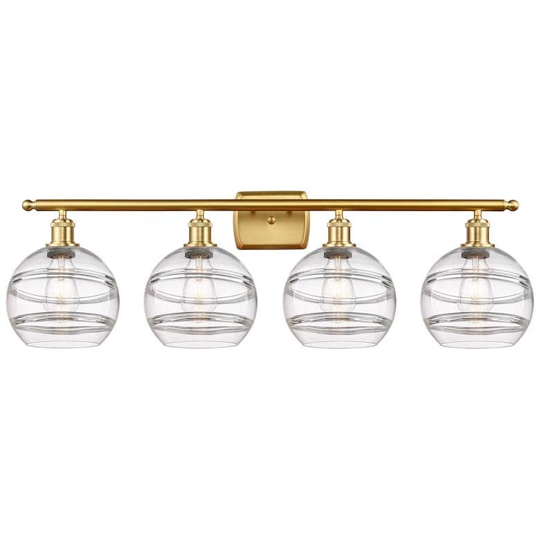 Image 1 Ballston Vaz 16.5"W 3-Light Antique Brass Corded Pendant w/ Clear Shad