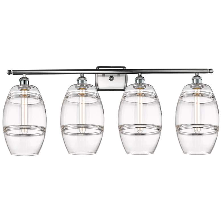 Image 1 Ballston Vaz 16.5"W 3-Light Brushed Brass Corded Pendant w/ Blue Shade