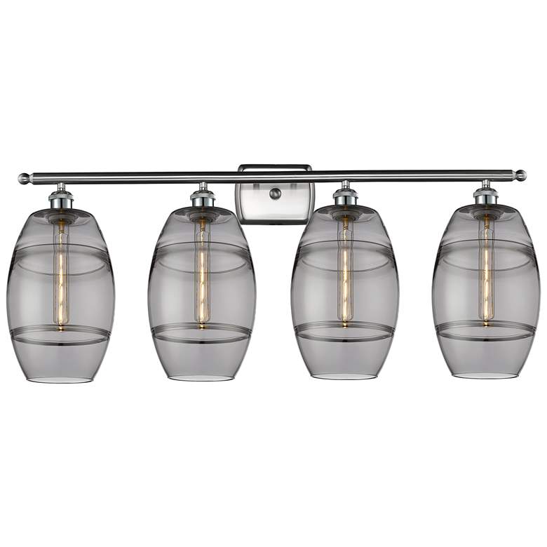 Image 1 Ballston Vaz 16.5"W 3-Light Brushed Brass Corded Pendant w/ Clear Shad