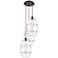 Ballston Vaz 16.5"W 3-Light Oiled Bronze Corded Pendant w/ Clear Shade