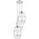 Ballston Vaz 16.5"W 3-Light Polished Chrome Corded Pendant w/ Clear Sh