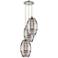 Ballston Vaz 16.5"W 3-Light Polished Nickel Corded Pendant w/ Smoke Sh