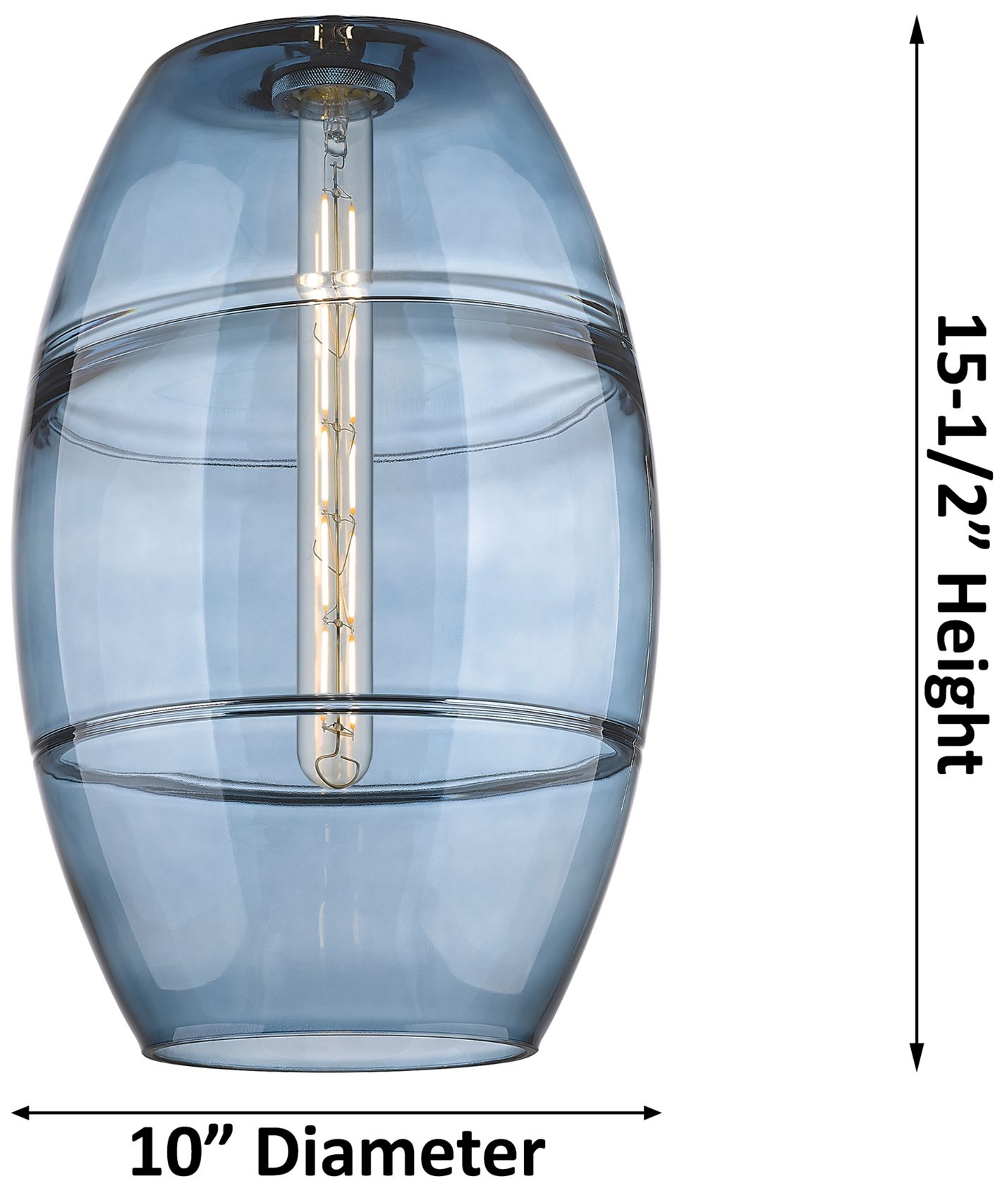Image 4 Ballston Vaz 16.5"W 3-Light Satin Gold Corded Multi Pendant w/ Blue Sh more views