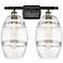 Ballston Vaz 18" Wide 2 Light Black Antique Brass Bath Light w/ Clear