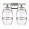 Ballston Vaz 18" Wide 2 Light Polished Nickel Bath Light With Clear Sh