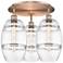 Ballston Vaz 19.75" Wide 3-Light Antique Copper Flush Mount w/ Clear S