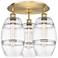 Ballston Vaz 19.75" Wide 3-Light Brushed Brass Flush Mount With Clear