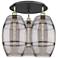 Ballston Vaz 21.75"W 3-Light Black Brass Flush Mount w/ Light Smoke Sh